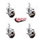 Service Caster 3.5 Inch High Temp Glass Filled Nylon 7/8 Inch Square Stem Caster Set with Brake SCC-SQ20S3514-GFNSHT-TLB-78-4 - alternate 2